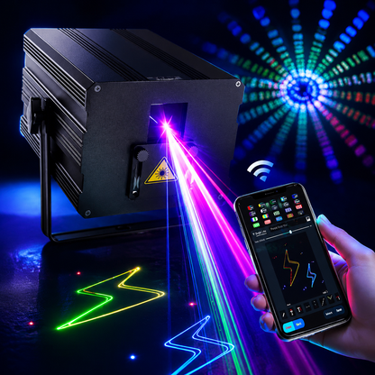 KTVLIGHTS APP Animation Laser Light with Custom Logo & Text Projection-A3