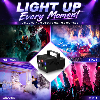 KTVLIGHTS 500W Colored Smoke Machine with Remote Control-Y4