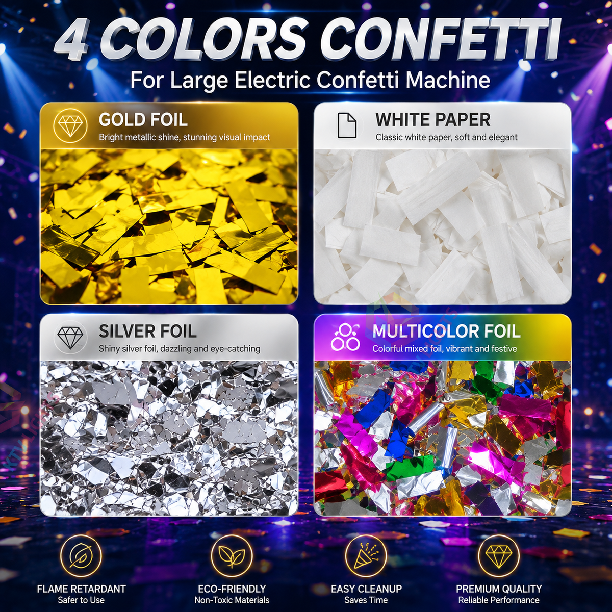 KTVLIGHTS 1500W Electric Confetti Machine for Weddings & Events-Y22