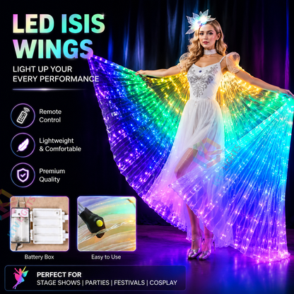 KTVLIGHTS Rainbow LED Wings for Dance Shows & Performances-M56