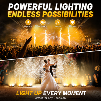 KTVLIGHTS 200W COB DMX Voice-Activated LED PAR Light-P67