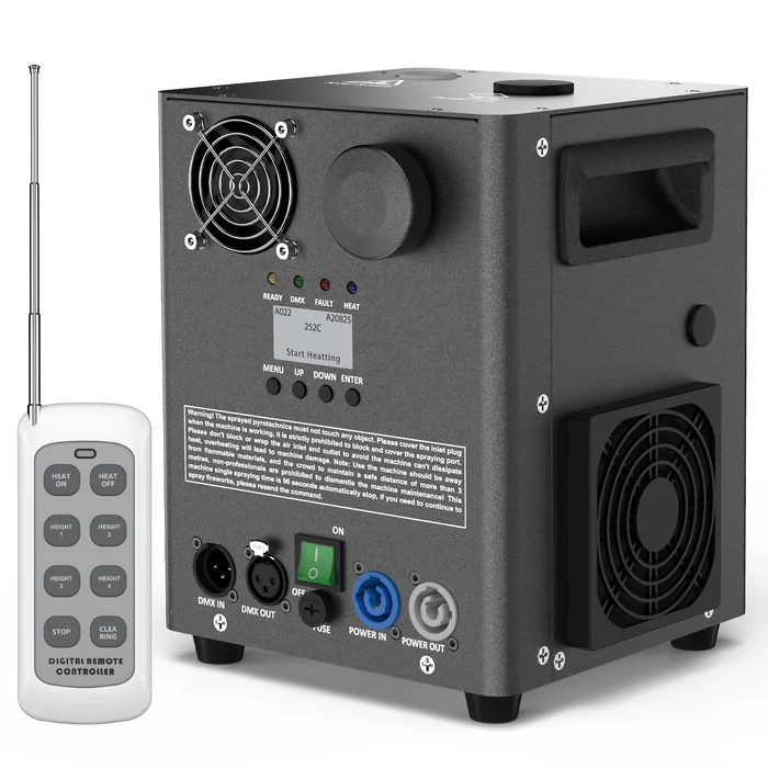 KTVLIGHTS 800W DMX512 Cold Spark Machine with Remote-H6