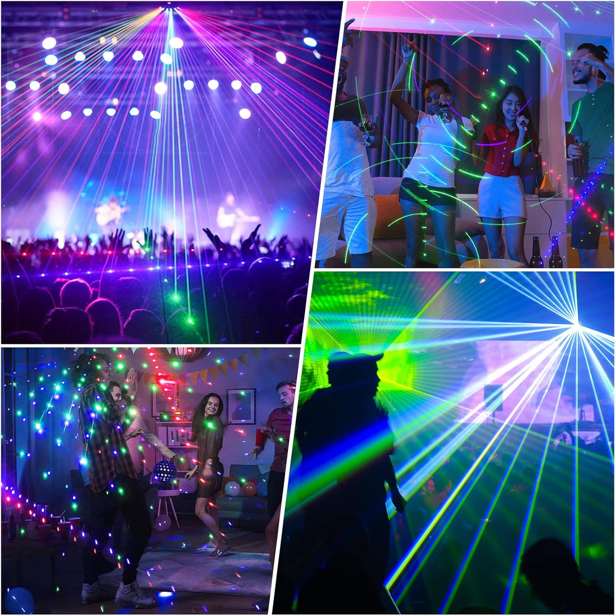 KTVLIGHTS 9 Lens Laser Light DMX DJ Stage Party Projector-B47