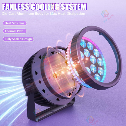 KTVLIGHTS 200W RGBW 4-in-1 Fanless Silent Stage Light-P56
