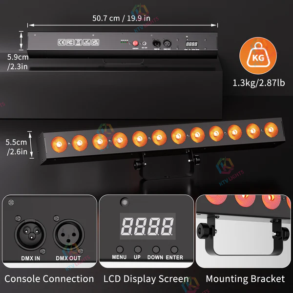 72w Rechargeable 6in1 RGBWA + Wall Washer-X13