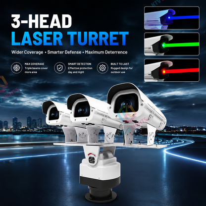 Three-headed bird and animal repelling laser light - B56