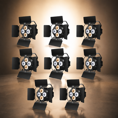 KTVLIGHTS 120W LED Stage PAR Light with Barn Doors-P5