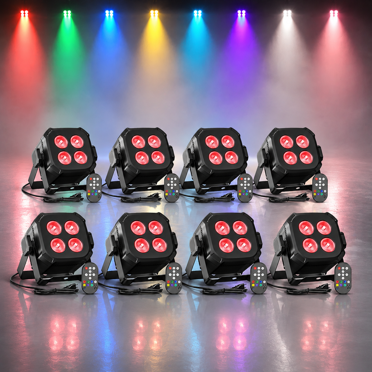 KTVLIGHTS 4x8W RGBW 4-in-1 LED PAR Stage Light-P37