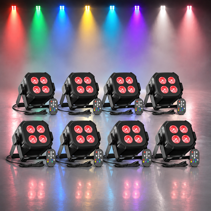 KTVLIGHTS 4x8W RGBW 4-in-1 LED PAR Stage Light-P37