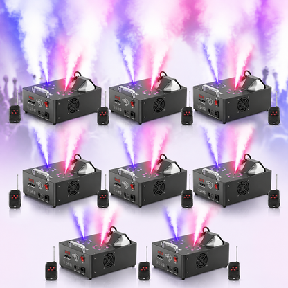 KTVLIGHTS 2000W Dual-Tube Adjustable LED RGB Smoke Machine-Y11