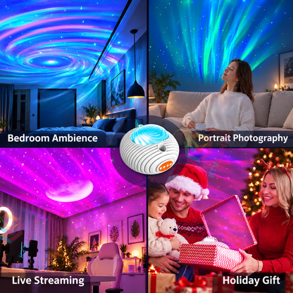 KTVLIGHTS 14-Color Aurora & Moon Galaxy Projector-S50