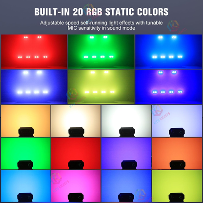 KTVLIGHTS 2x100W RGB COB LED PAR Strobe Stage Light-P65