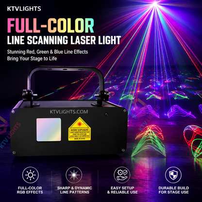 KTVLIGHTS Full-color line-scanning laser light suitable for DJ stage performances-B14