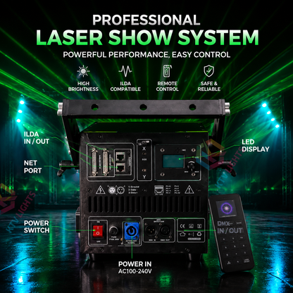 KTVLIGHTS 8W-15W APP Outdoor Green Landmark Laser-B38