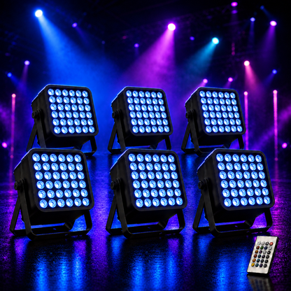 KTVLIGHTS 36-LED Wireless Rechargeable RGB 3-in-1 PAR Light-P47