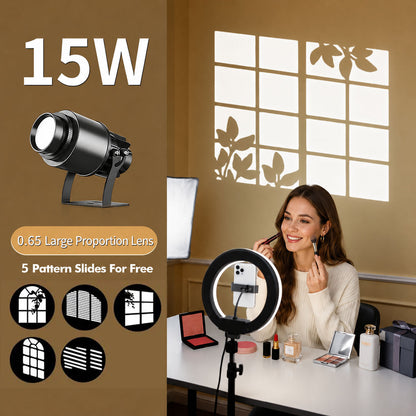 Window Gobo Projector Light with 12 Patterns for Home Decor-S39