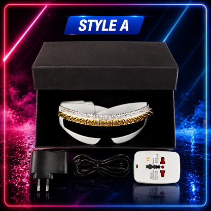 KTVLIGHTS Red Laser Glasses with Rivet Style for Parties & Festivals-M32