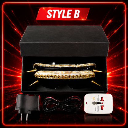 KTVLIGHTS Red Laser Glasses with Rivet Style for Parties & Festivals-M32