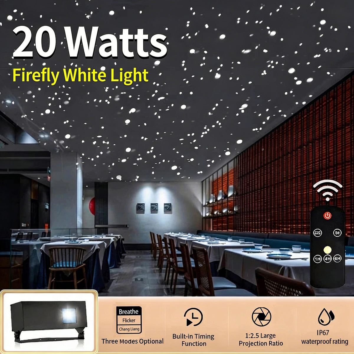 Dynamic Firefly Starry Sky Laser Projector-B49