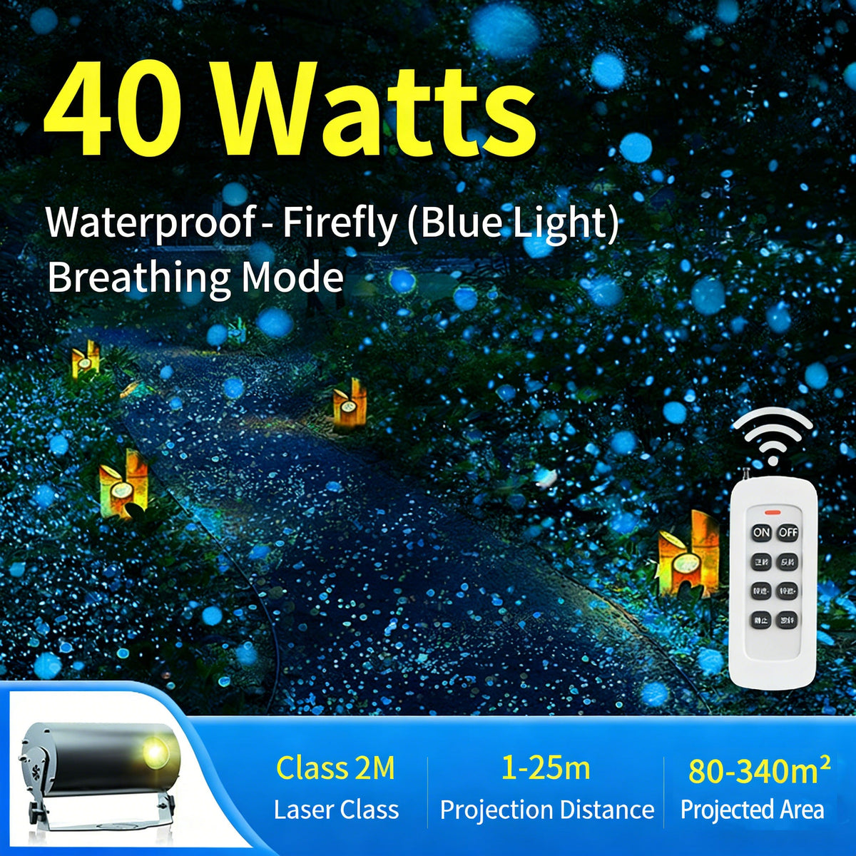 Dynamic Firefly Starry Sky Laser Projector-B49