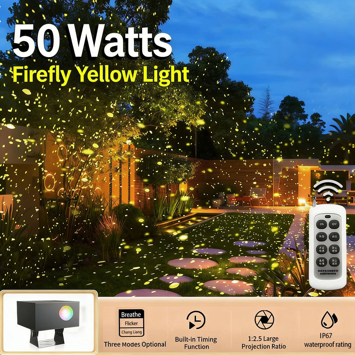Dynamic Firefly Starry Sky Laser Projector-B49