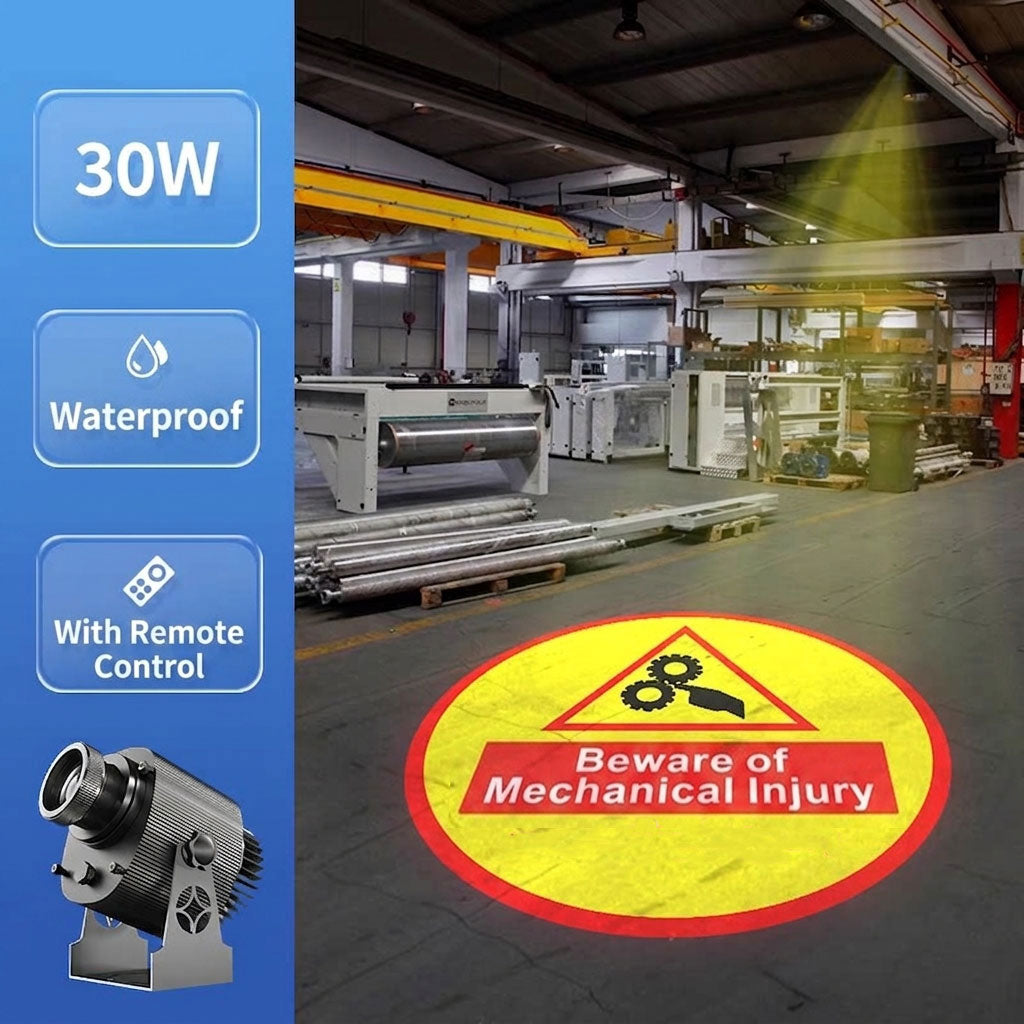 Industrial Warning Sign Projector Light - S3