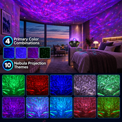 KTVLIGHTS Galaxy Night Light Projector with Music Speaker-S48