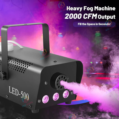 KTVLIGHTS 500W RGB Fog Machine with Remote Control-Y6