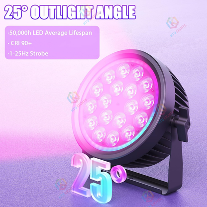 KTVLIGHTS 200W RGBW 4-in-1 Fanless Silent Stage Light-P56