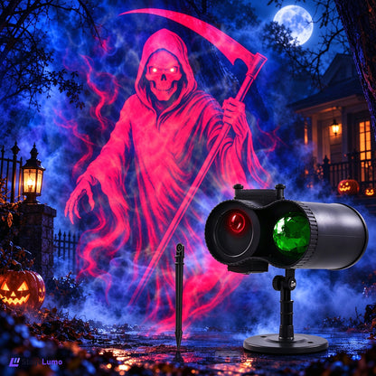 StageLumo Halloween Outdoor Dual-Head Skull Ghost Water Ripple Projector-S63
