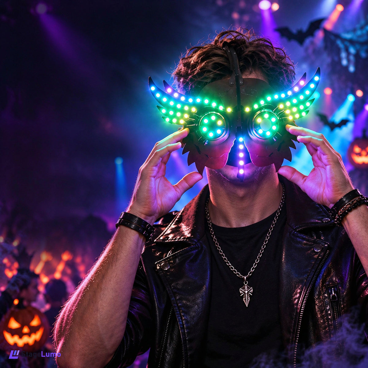 StageLumo Halloween LED Bird Mask for Adults & Cosplay-M59