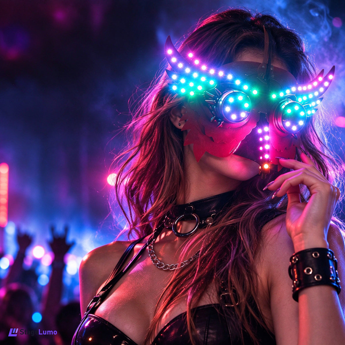StageLumo Halloween LED Bird Mask for Adults & Cosplay-M59