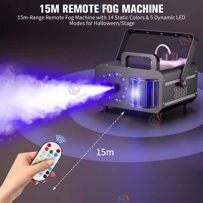 KTVLIGHTS 1200W 9-LED RGB Magic Ball Smoke Machine-Y7