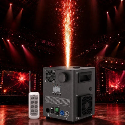 KTVLIGHTS 800W Cold Spark Machine, 5.5M Fountain & DMX-H2