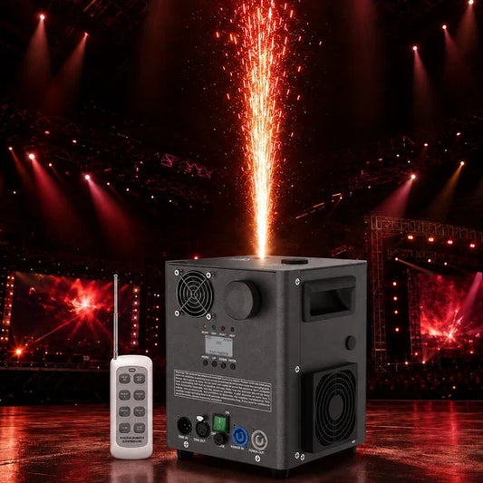 KTVLIGHTS 800W Cold Spark Machine, 5.5M Fountain & DMX-H2