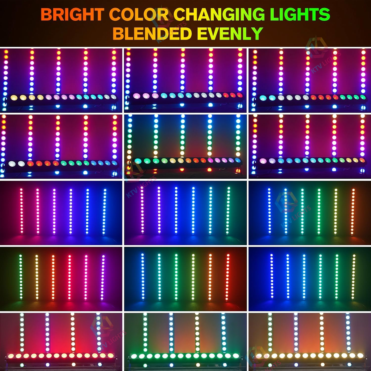 KTVLIGHTS 14x20W 4-in-1 LED DMX Wall Washer Light-X25