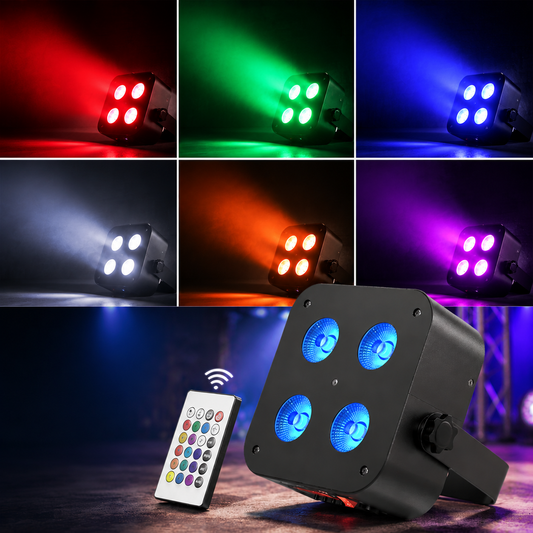 KTVLIGHTS 72W RGBWA UV APP Rechargeable LED PAR Light-P13