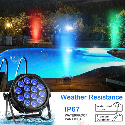 KTVLIGHTS 4-in-1 RGBW Silent LED Party PAR Light-P59