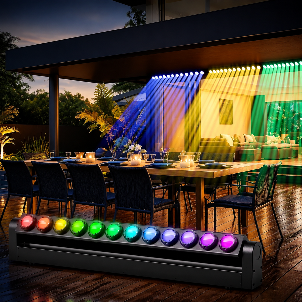 KTVLIGHTS 180W LED Moving Head Beam Bar Wall Washer Light-X17