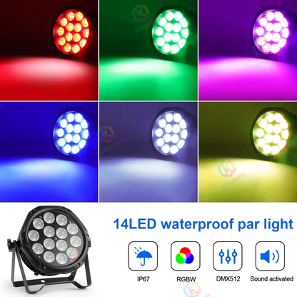 KTVLIGHTS 4-in-1 RGBW Silent LED Party PAR Light-P59