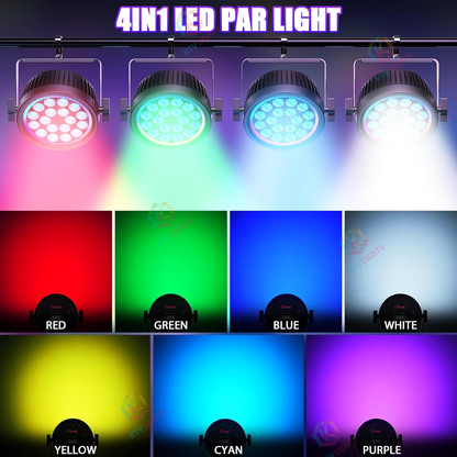 KTVLIGHTS 200W RGBW 4-in-1 Fanless Silent Stage Light-P56