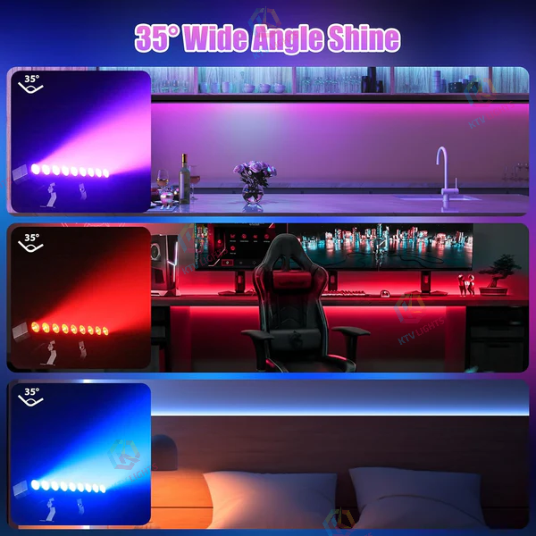 KTVLIGHTS 60W RGBW LED Wall Washer Light for Stage & DJ-X6