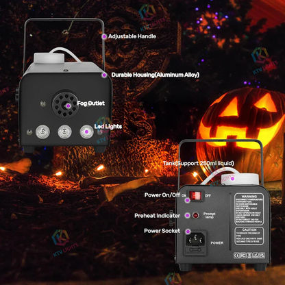 KTVLIGHTS 500W RGB Fog Machine with Remote Control-Y6