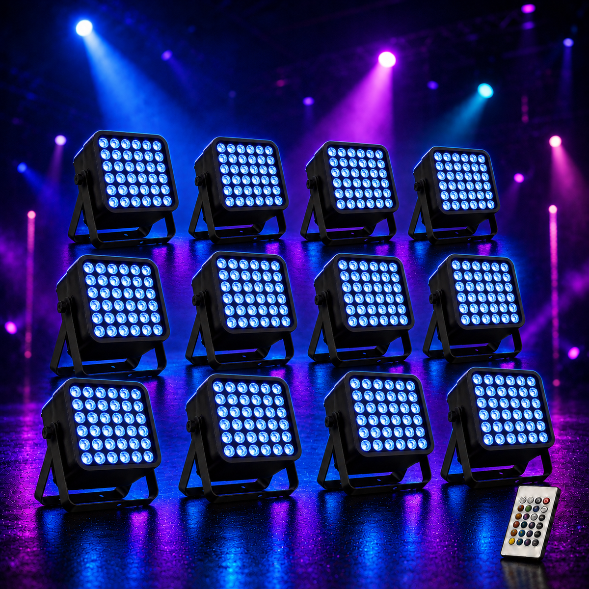 KTVLIGHTS 36-LED Wireless Rechargeable RGB 3-in-1 PAR Light-P47