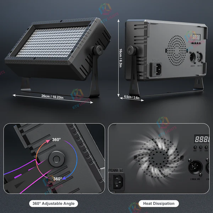 KTVLIGHTS 60W Mini RGB 3-in-1 LED Strobe Wall Washer-X22