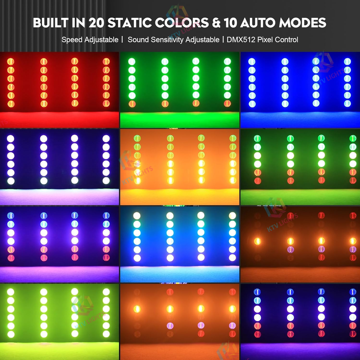 KTVLIGHTS Retro LED RGB COB PAR Light for Stage & DJ Events- P64