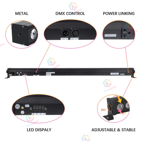 KTVLIGHTS 24x3W RGB LED Wall Washer Stage Light-X3