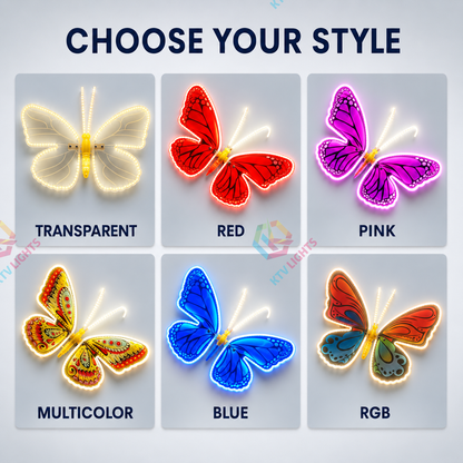 KTVLIGHTS 3D LED Butterfly Lights with Moving Wings for Garden