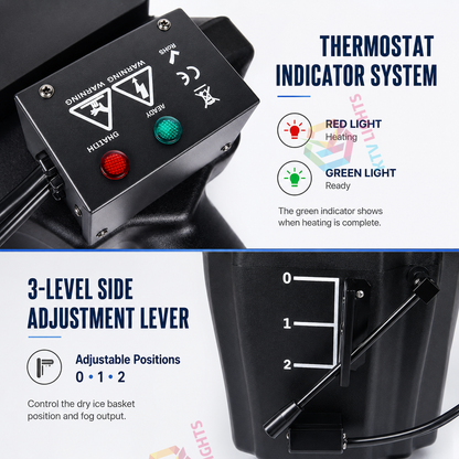 KTVLIGHTS 3500W/6000W Low-Lying Dry Ice Fog Machine-Y8
