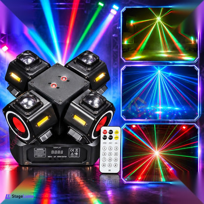 StageLumo 180W 4-Arm Moving Head Laser Beam DJ Stage Light-E96